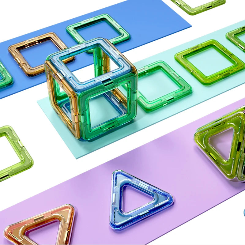 🧲 Magnetyczne Klocki DIY Duże i Małe – Buduj, Łącz, Twórz Bez Granic