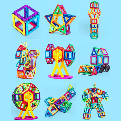 🧲 Magnetyczne Klocki DIY Duże i Małe – Buduj, Łącz, Twórz Bez Granic