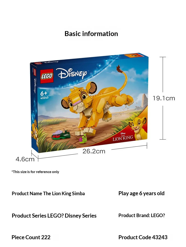 🦁 LEGO Disney Simba Król Lew 43243 – Zbuduj Małego Króla Sawanny