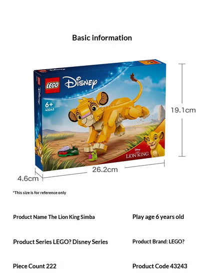 🦁 LEGO Disney Simba Król Lew 43243 – Zbuduj Małego Króla Sawanny
