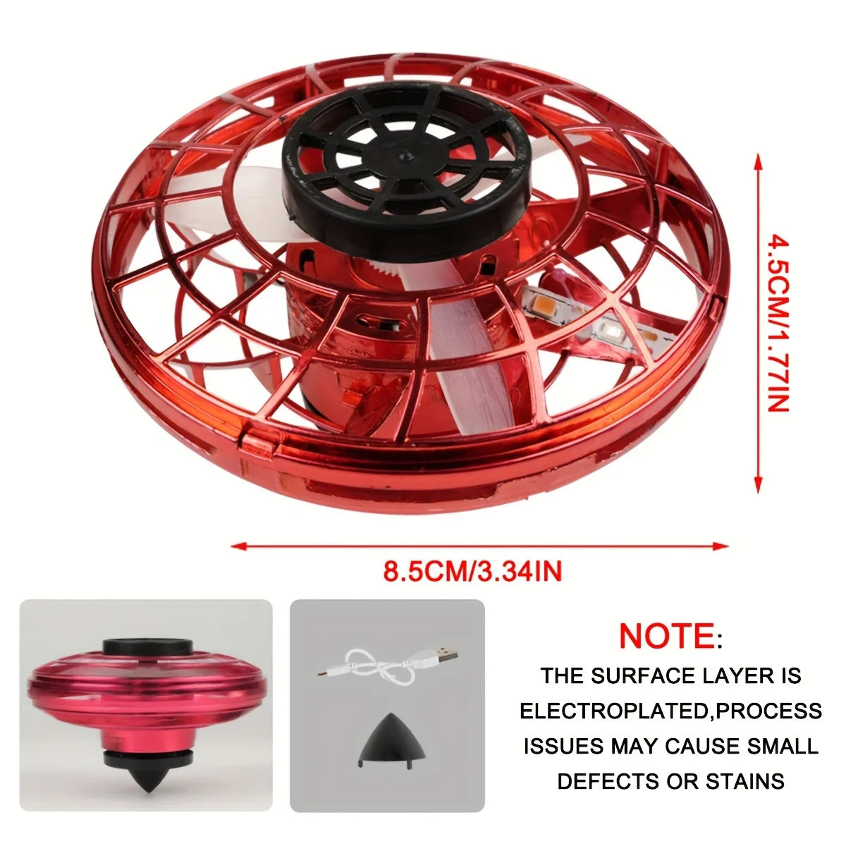 🛸 Latające UFO LED Spinner – Kosmiczna Przygoda w Twoich rękach
