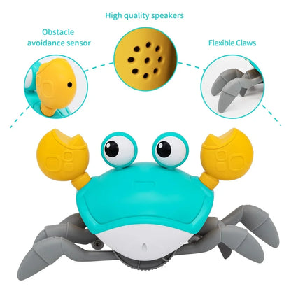 🦀 Interaktywny Krab na Baterie – Pełza, Gra i Bawi Malucha