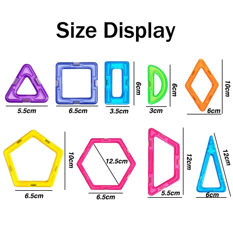 🧲 Magnetyczne Klocki DIY Duże i Małe – Buduj, Łącz, Twórz Bez Granic