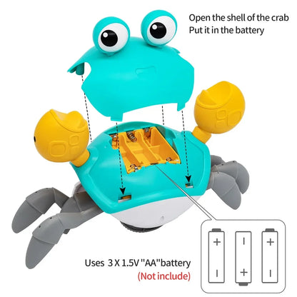 🦀 Interaktywny Krab na Baterie – Pełza, Gra i Bawi Malucha
