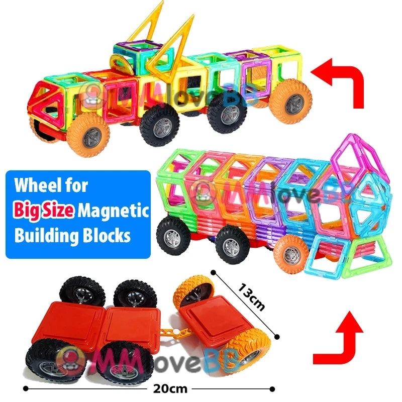 🧲 Magnetyczne Klocki DIY Duże i Małe – Buduj, Łącz, Twórz Bez Granic