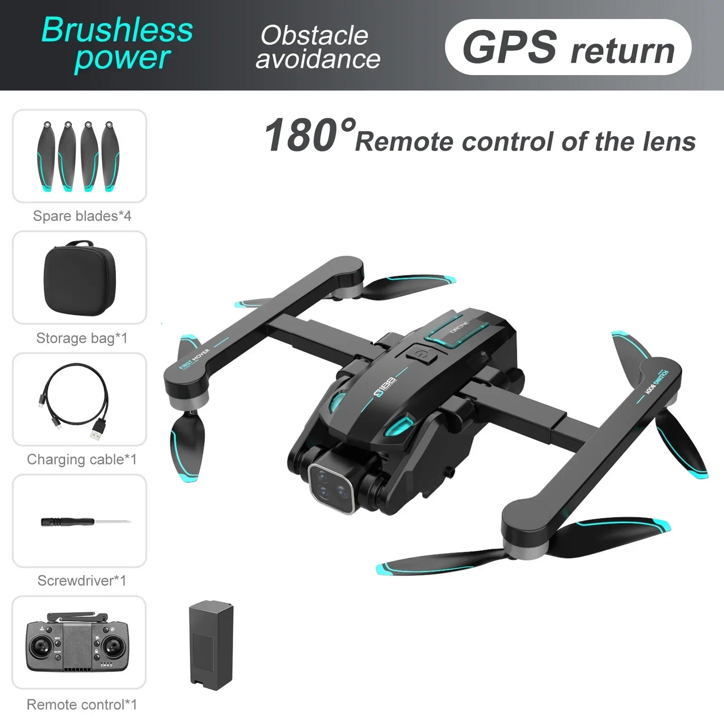 🚁 Dron GSF S188 GPS 8K – Profesjonalne Ujęcia z Powietrza w Twoich Rękach