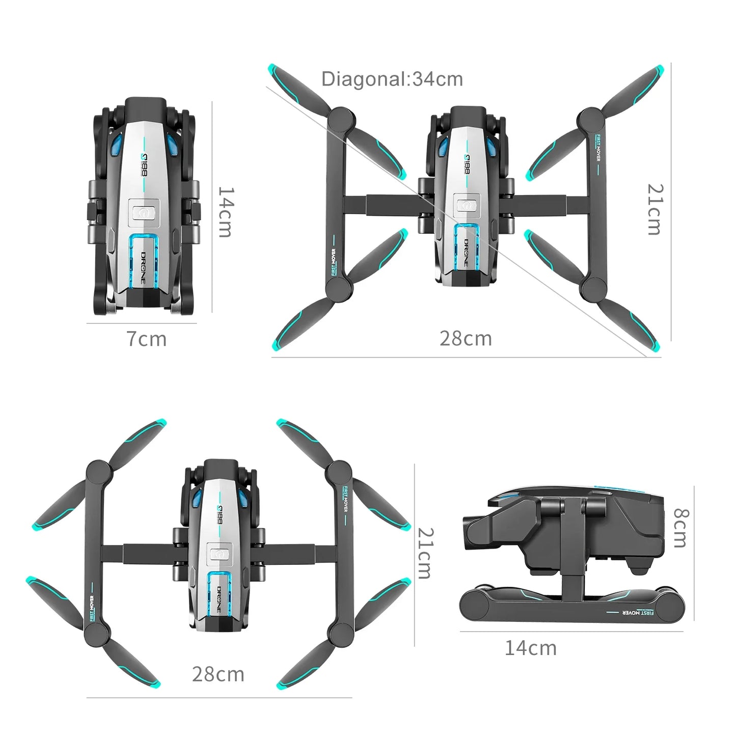 🚁 Dron GSF S188 GPS 8K – Profesjonalne Ujęcia z Powietrza w Twoich Rękach